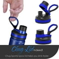 thumbnail image 5 of Millenti Water Bottle Blue Spout-Lid - 26oz Vacuum Insulated, Stainless Steel Circle-of-Protection Bottle (Tranquility Gold on Blue) WB0426GD, 5 of 8
