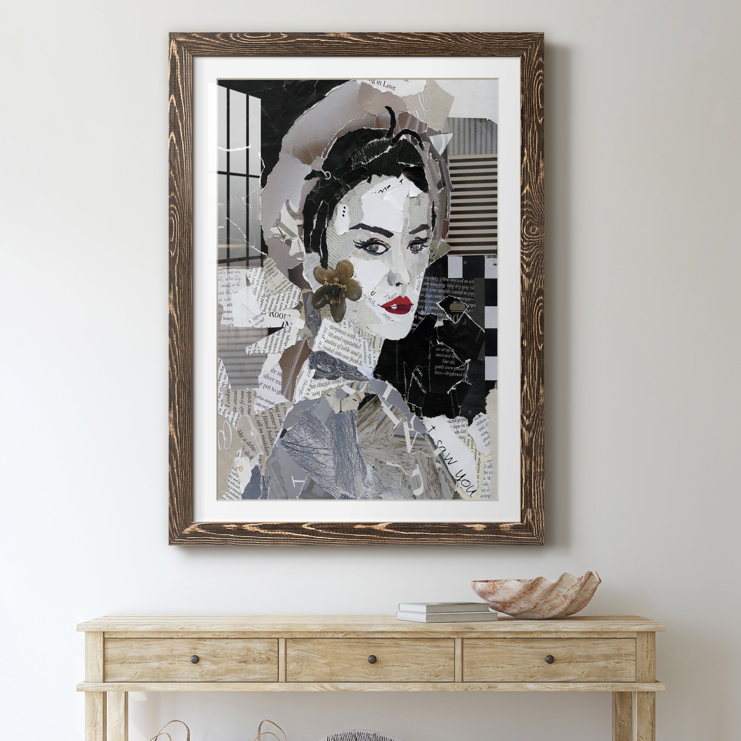 Runway Pause - Premium Framed Print - Distressed Barnwood Frame - Ready to Hang