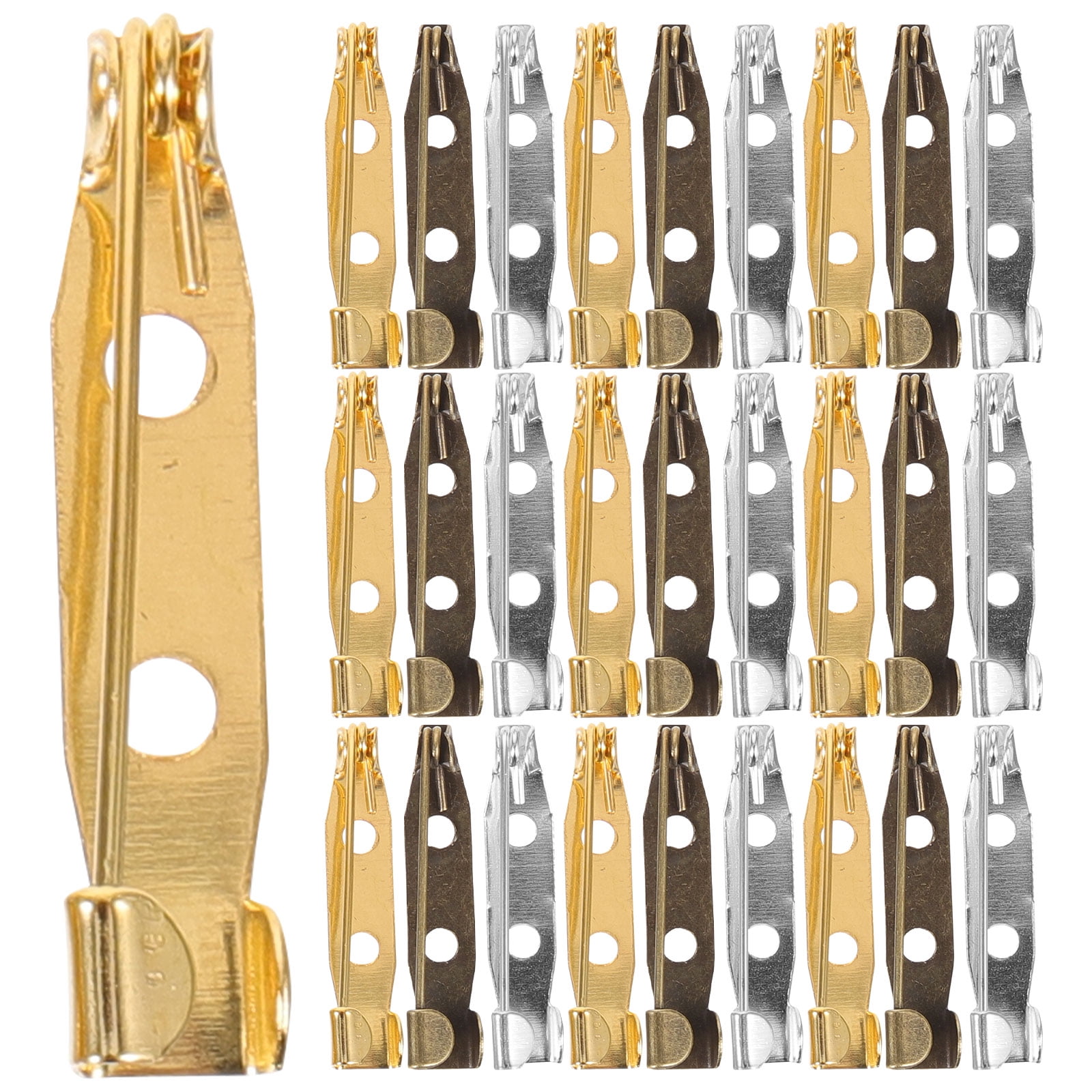 150pcs Brooch Clasp Pin Backs Brooch Safety Clasps DIY Crafts Metal Pin