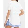 thumbnail image 2 of BALEAF Women's Short Sleeve Workout Tops Athletic Running Shirts Quick Dry T-Shirts Loose Fit Gym Yoga Tee UPF 50+ White M, 2 of 7
