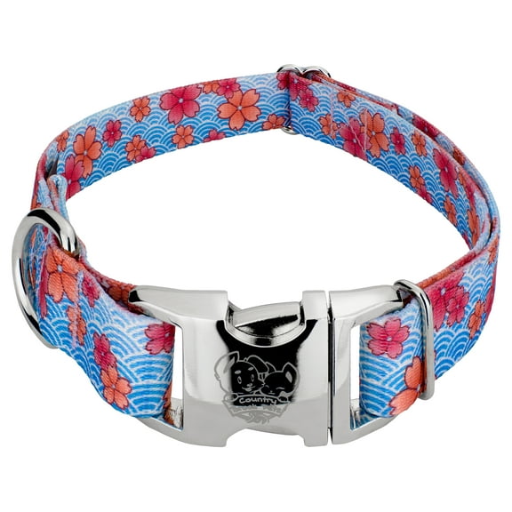 Country Brook Petz® Premium Pink April Blossoms Dog Collar, Large