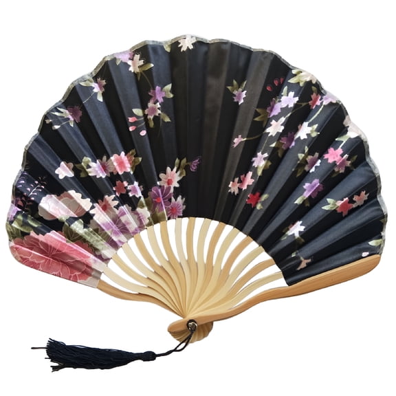ACDANC Chinese Style Hand Held Fan Bamboo Paper Folding Fan Party Wedding Decor Fans
