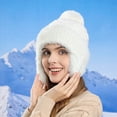 thumbnail image 5 of Diufon Women's Plush Warm Hat Winter Windproof Knitted Wool Hats for Ladies Fleece Lined Outdoor Ski Cap, 5 of 5