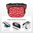 thumbnail image 7 of Lafuoo Christmas Hohoho Pattern Square Double Layer Waist Bag, Adjustable Buckle Bag Accessories for Men and Women-One Size, 7 of 7