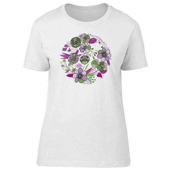 Beautiful Purple Flowers Collage Tee Women's -Image by Shutterstock