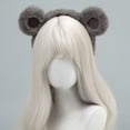 thumbnail image 3 of Hzzsbu Bear Ear Hairband With Matching Tail Set, Animal Themed Hair Accessory For Carnival Birthday Gathering, 3 of 7