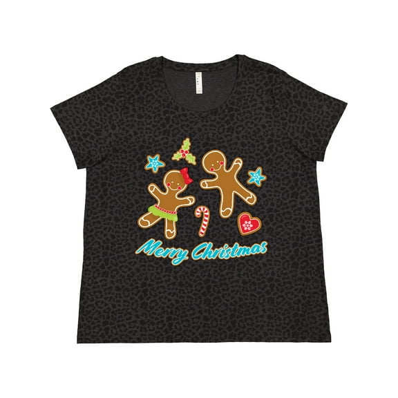 Inktastic Merry Christmas with Gingerbread Cookies Women's Plus Size T-Shirt