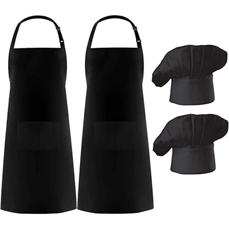 

2 piece chef hat apron suit black apron chef hat restaurant kitchen men s gift