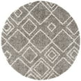thumbnail image 5 of SAFAVIEH Arizona Basil Geometric Shag Area Rug, Brown/Ivory, 6'7" x 6'7" Round, 5 of 10