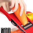 thumbnail image 4 of LIVEYOUNG Appareil de Coupe Multifonction Cuisine Artefact Coupe Pomme de Terre Trancheuse Rouge, 4 of 6