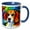 Blue/White, variant on 3drose, Colorful Digital Painting of a Beagle Dog Breed. Gifts for Family, Charm, 15oz Mug