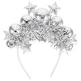 thumbnail image 1 of Diadema de bola de discoteca para mujer: Aro para el pelo con estrella y espumillón para fiesta de discoteca. Tocado festivo para mujeres y niñas. Accesorios para disfraz de Nochevieja., 1 of 5