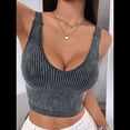 thumbnail image 4 of Camisola de Punto con Tirantes Finos para Mujer, Top Sin Mangas A Rayas Negro S, 4 of 10