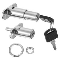 WHAMVOX  2 Pcs Furniture Lock Push Plunger Locks Cabinet Drawer Sliding Door