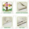 thumbnail image 3 of He is Risen Easter Religious Pillow Covers 18x18 Inches, Cross Thorns Pillow Covers Burlap Decorative Cushion & Throw Pillows Cases for Easter Home Sofa Couch, 3 of 6