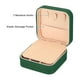 thumbnail image 4 of Estuche de joyería de viaje Uxcell, organizador de joyas pequeño, caja de joyería portátil mini con espejo estilo cuadrado 1, verde oscuro, 4 of 5