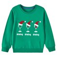 thumbnail image 4 of Zwiiyzr Toddler Baby Sweatshirt Christmas Letter Print Crewneck Pullover Sweater Long Sleeve Shirt Winter Fall Clothes for Girls and Boys Green, 4 of 4