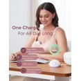 thumbnail image 2 of Momcozy Breast Pumps Hands Free Mobile Style | M6, Wearable Breastfeeding Pump Ideal Rhythm for More Milk, DoubleFit Flange More Fit & Discreet, 24mm, Volume Capacity 180ml. (Cozy Red, 2 Count), 2 of 8