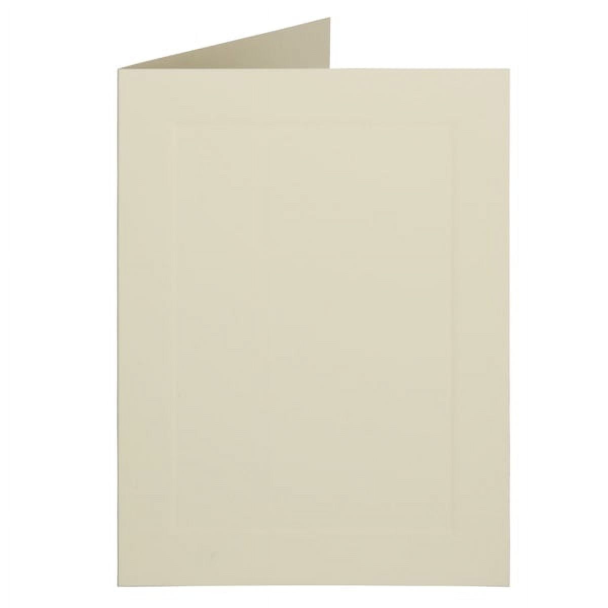 JAM Paper Foldover Cards, 4 5/8 x 6 1/4, 25/Pack, Ivory Panel