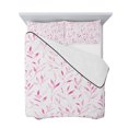 thumbnail image 7 of Pink Leaf Twin Size Down Alternative Comforter, Lightweight Comforter Quilt Bedding Set with Pillow Shams Modern Botanical Foliage Plant Country Flower All Seasons Bed Comforter Duvet Insert 68"x86", 7 of 7