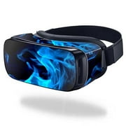 MightySkins SAGEVR-Blue Flames Skin for Samsung Gear VR Original Cover Wrap Sticker - Blue Flames