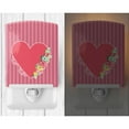 thumbnail image 2 of Caroline's Treasures BB8771CNL Heart and Flowers Ceramic Night Light, 6x4x3", multicolor, 2 of 2