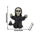 thumbnail image 3 of Headband Skull Decoration Skeleton Figurines Cool Statue Skull Halloween Skull Horrible Ornaments for Home Decor C, 3 of 5