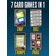 thumbnail image 2 of Tarjetas inteligentes Estados Unidos 7 juegos en 1 pares Snap Trumps Rummy Quiz Aprender datos Juego de viaje Relleno de medias de regalo 100 tarjetas Edad 5 1-8 jugadores, 2 of 5