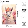 thumbnail image 3 of Alpacas Flowers Ring Binder Notebook Journey Note Diary College Ruled Spiral Notebook Study Loose Leaf Paper A5 60 Pages, 3 of 8