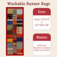 thumbnail image 6 of 2x6 FT Kitchen Runner Rugs Non Skid Washable, Faux Wool Rug Runners for Hallways Bathroom Carpet Runner, Soft Indoor Modern Floor Rug for Entryway Laundry Room, 6 of 11