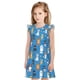 thumbnail image 1 of Fotbe Cute Dogs Vestido de Dormir para Niñas de 3 a 10 Años, Mangas Cortas, Estilo Princesa, Pijama Camisón con Mangas Voladas-Medium, 1 of 6