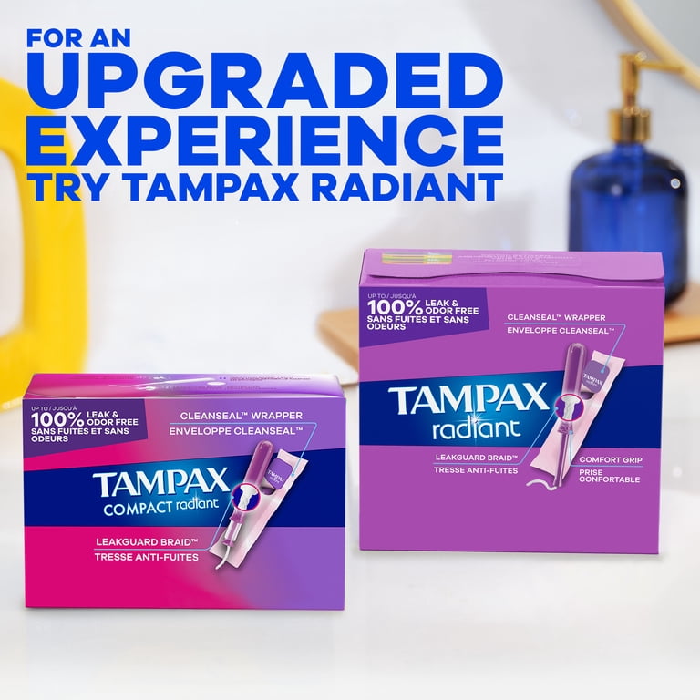 Tampax Compact Pearl Tampons Multipack, with LeakGuard Braid