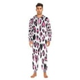 thumbnail image 2 of IAUYY Unisex Adult Onesie Pajamas Ultra-Soft Crystal-Soft Fabric, Halloween Adult Onesie Pajamas Adults,With a Zipper Plus Size Onesie Pajamas, Leopard Print Pattern, 2 of 7
