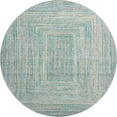 thumbnail image 2 of Addison Rugs Mayfield Premium Machine Washable Transitional Geometric Teal Round Rug, 8' x 8', 2 of 6