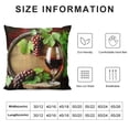 thumbnail image 5 of Orinice Wine Grapes Barrel Graphic Decorative Cushion Throw Pillow Cover Soft and Durable Short Plush 1PC 12x12in, 5 of 5