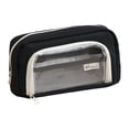 thumbnail image 1 of Estuche Transparente para Lápices Salvador Bolsa de Papelería Portátil Negro, 1 of 9