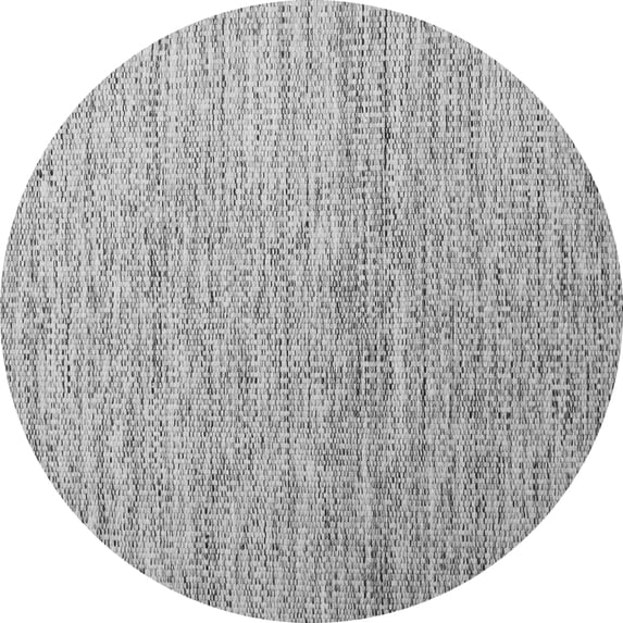 Ahgly Company Indoor Round Abstract Gray Contemporary Area Rugs, 7' Round