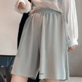 thumbnail image 5 of Pantalones cortos de talla grande 7XL y 150KG de seda helada para mujer, pantalones cortos lisos de verano con pliegues para mujer,, 5 of 5