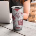 thumbnail image 4 of 20 Oz Pioneer Flower Coffee Tumbler Double Wall Insulated Stainless Steel Water Bottle | Metal Reusable Thermoses Flask with Cup Cap | Leak & Sweat Proof with Anti-Dust Lid, 4 of 7