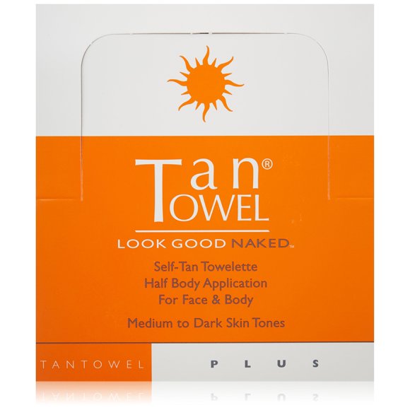Toalla bronceadora Self-Tan Towelettes para medio cuerpo Plus, paquete de 50