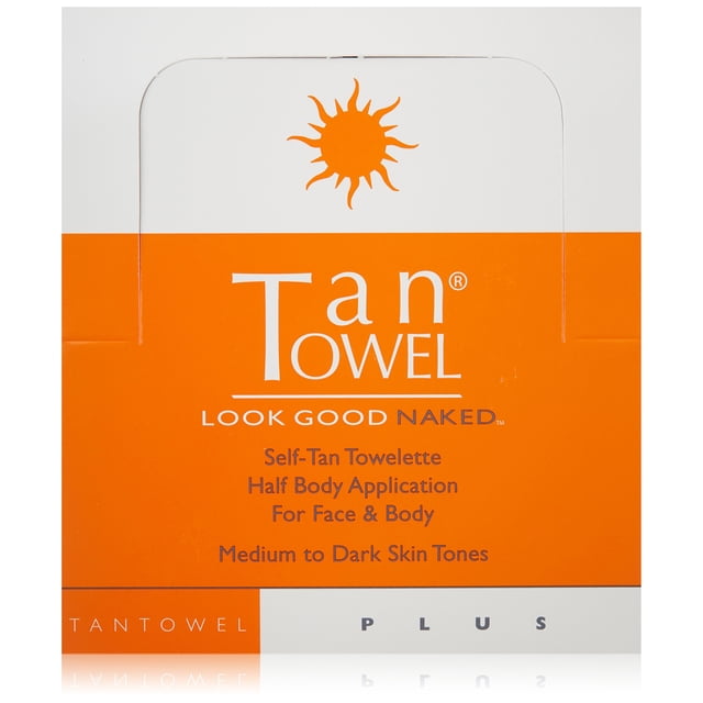 Toalla bronceadora Self-Tan Towelettes para medio cuerpo Plus, paquete de 50