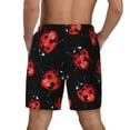 thumbnail image 4 of Goofa Beautiful Red Ladybug Printed Men's Swim Trunks Board Shorts Quick Dry Mens Swimming Trunks with Compression Liner,Breathable Fit Hawaii Beach Shorts-XX-Large, 4 of 9