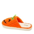 thumbnail image 2 of Dearfoams Unisex Adult Halloween Pumpkin Jack-O-Lantern Scuff Slipper, 2 of 6