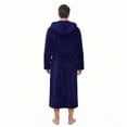 thumbnail image 6 of U2SKIIN Mens Robe Big and Tall with Hood,Full Length Plush Robe for Men Long Fleece Bathrobe（Navy, L/XL）, 6 of 6