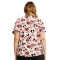 thumbnail image 2 of Tooniforms Women Scrubs Top V-Neck Print TF783, 2 of 6