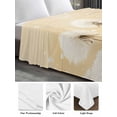 thumbnail image 6 of White Dandelion King Size Flat Sheet, Wrinkleproof & Fadeproof Cooling Flat Bed Sheet Only, Country Botanical Floral Flowers Plants Breathable Soft Bedding Top Sheets 105 x 98 Inches, 6 of 8