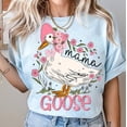 thumbnail image 2 of Pink Mama Goose Tee Shirt Floral MamaShirts Coquette Mom Tees Goose Lover Shirt, Mothers day Gift, 2 of 4