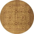 thumbnail image 1 of Ahgly Company Indoor Round Oriental Brown Industrial Area Rugs, 7' Round, 1 of 4
