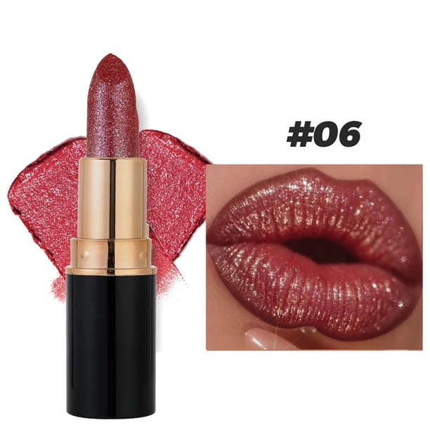 Pearlescent Lipstick In Stock With 8 Colors Moisturizing And Embossed Silk Screen Fine Shimmering Lip Gloss Lipstick 3.6g