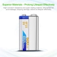 thumbnail image 3 of Baterías recargables EBL de iones de litio de 9 V, 600 mAh (paquete de 4), 3 of 4